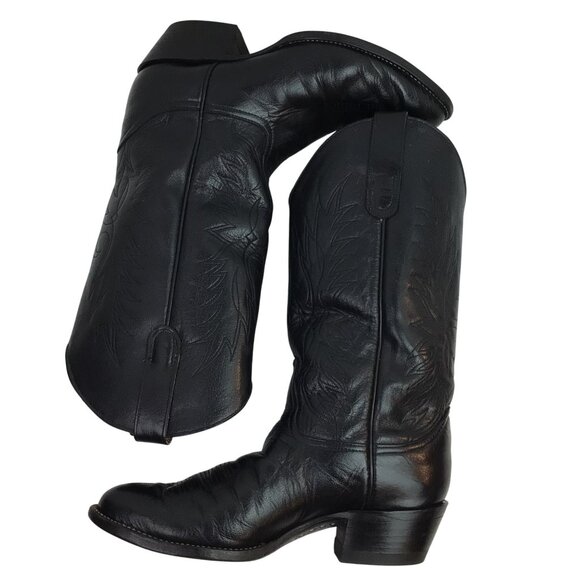 Tony Lama Vintage Leather Western Cowboy Boots Mens 8 EE Style S2951 - Picture 5 of 12